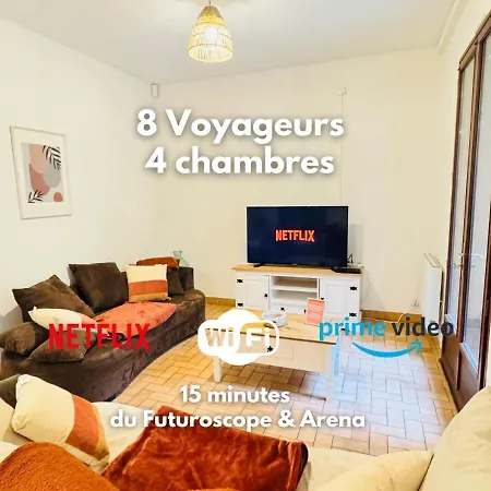 펜션 Maison Paisible, 15 Min Du Futuroscope & Arena. *